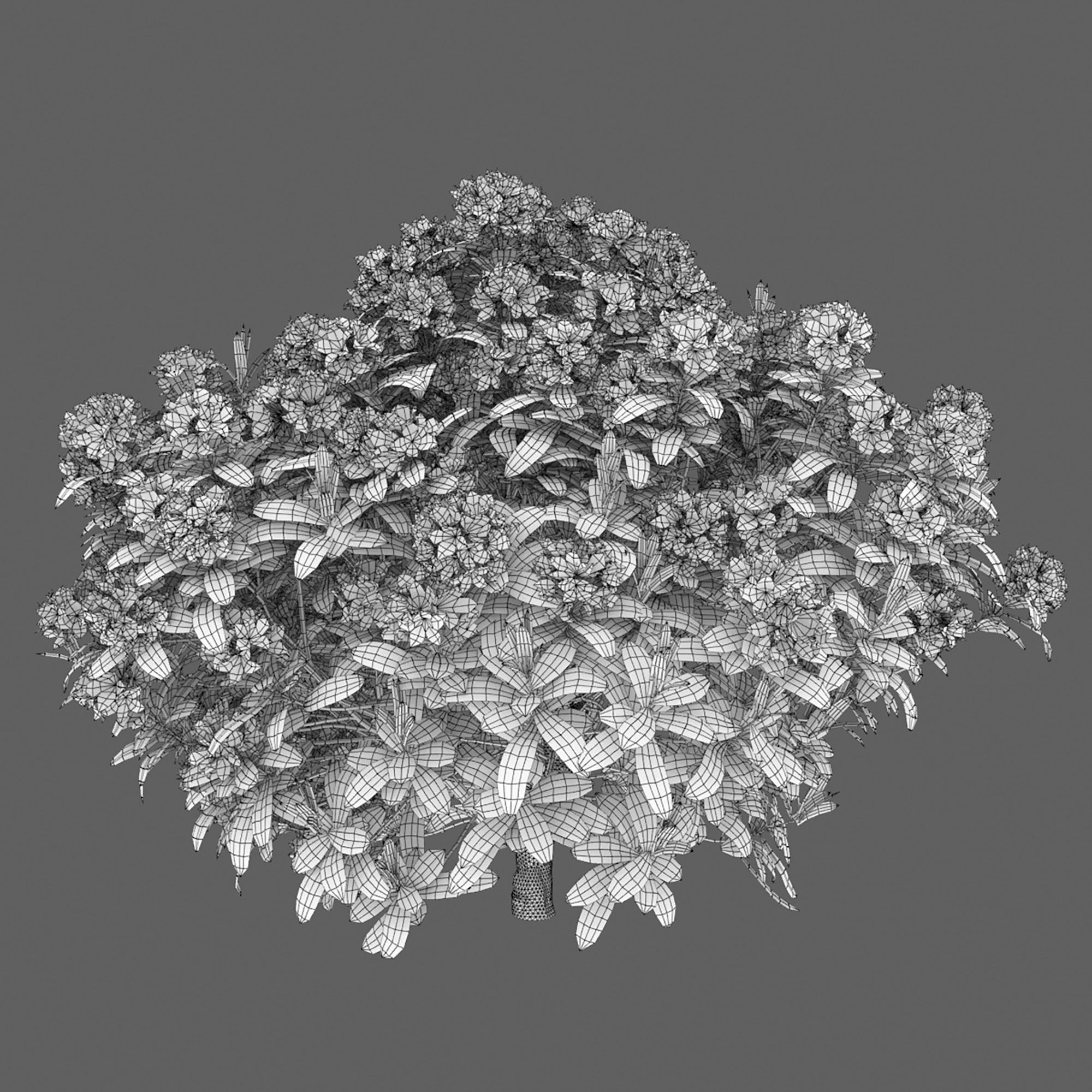 Rhododendron 01 3D model_8
