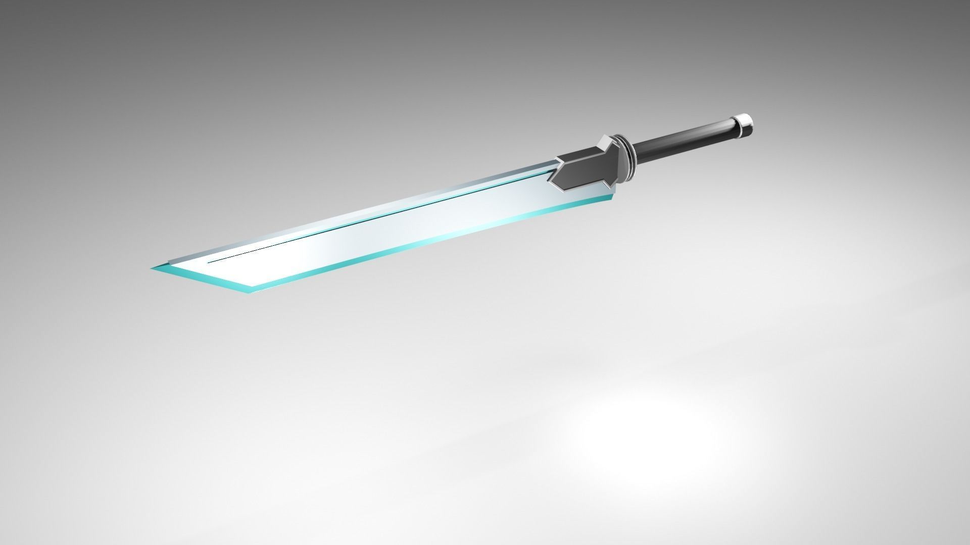 Low Poly Sword Low-poly 3D model_3