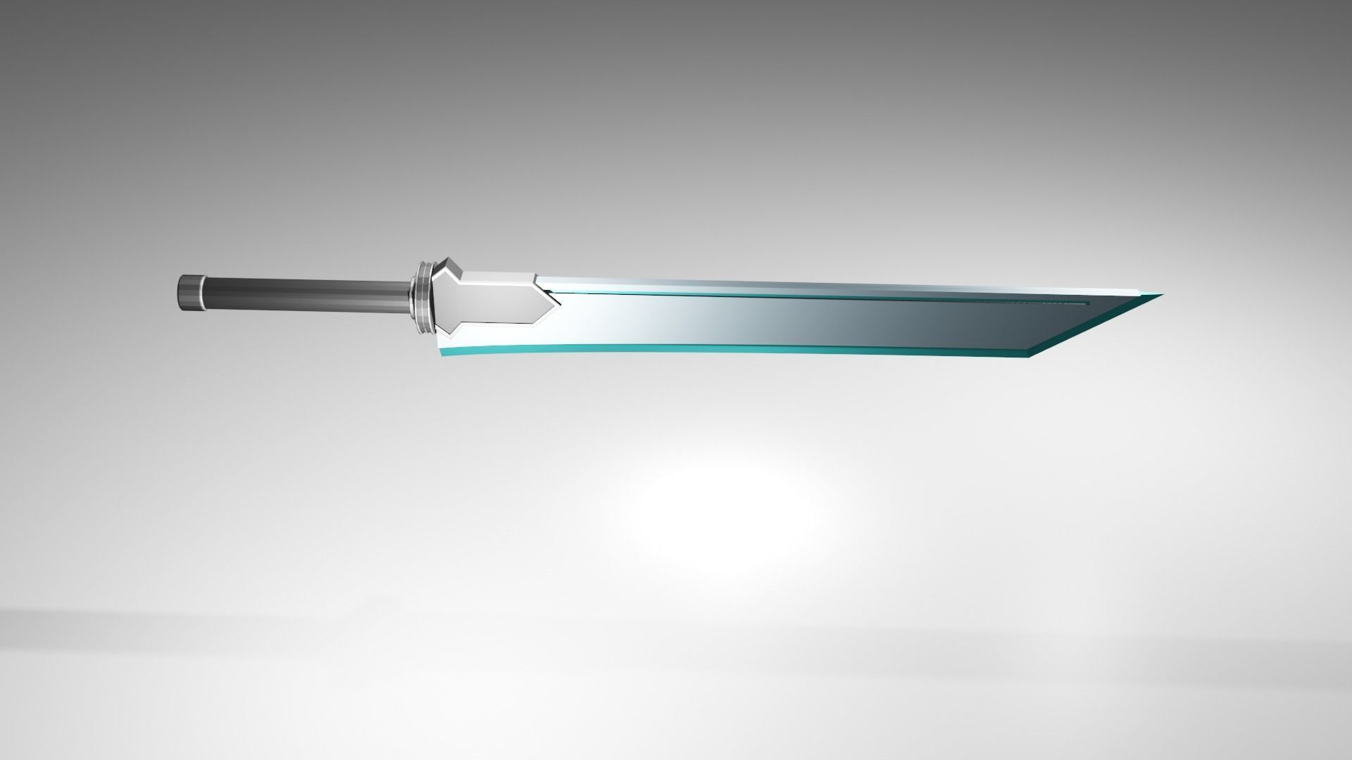 Low Poly Sword Low-poly 3D model_1