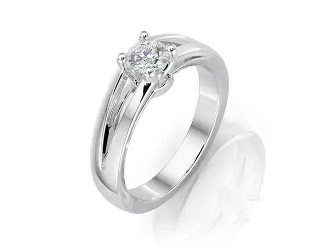 D-2011 solitaire diamond engagement ring gold