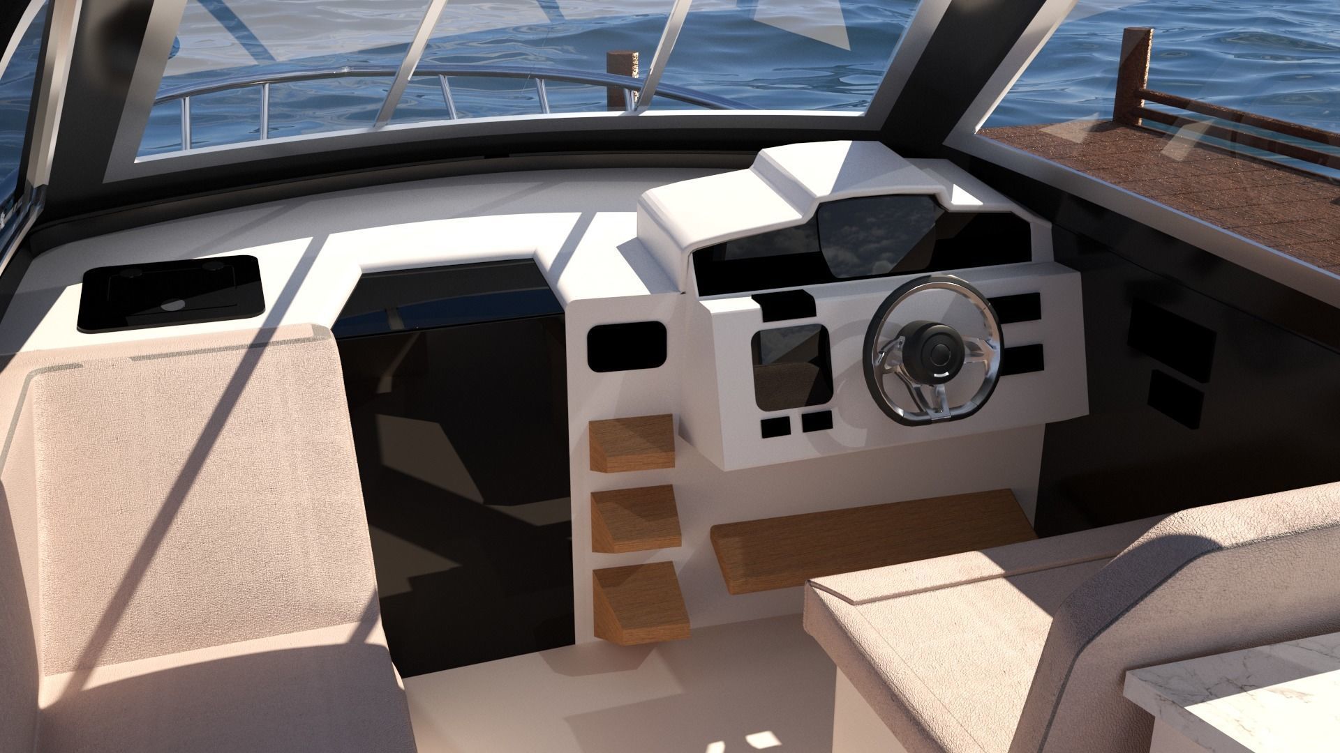Regal 35 Sport Coupe Boat 3D model_3