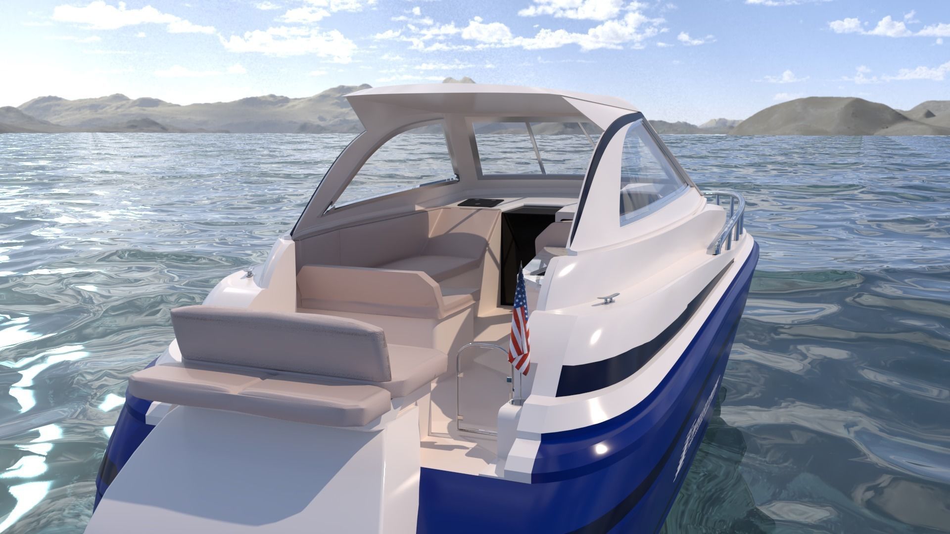 Regal 35 Sport Coupe Boat 3D model_12