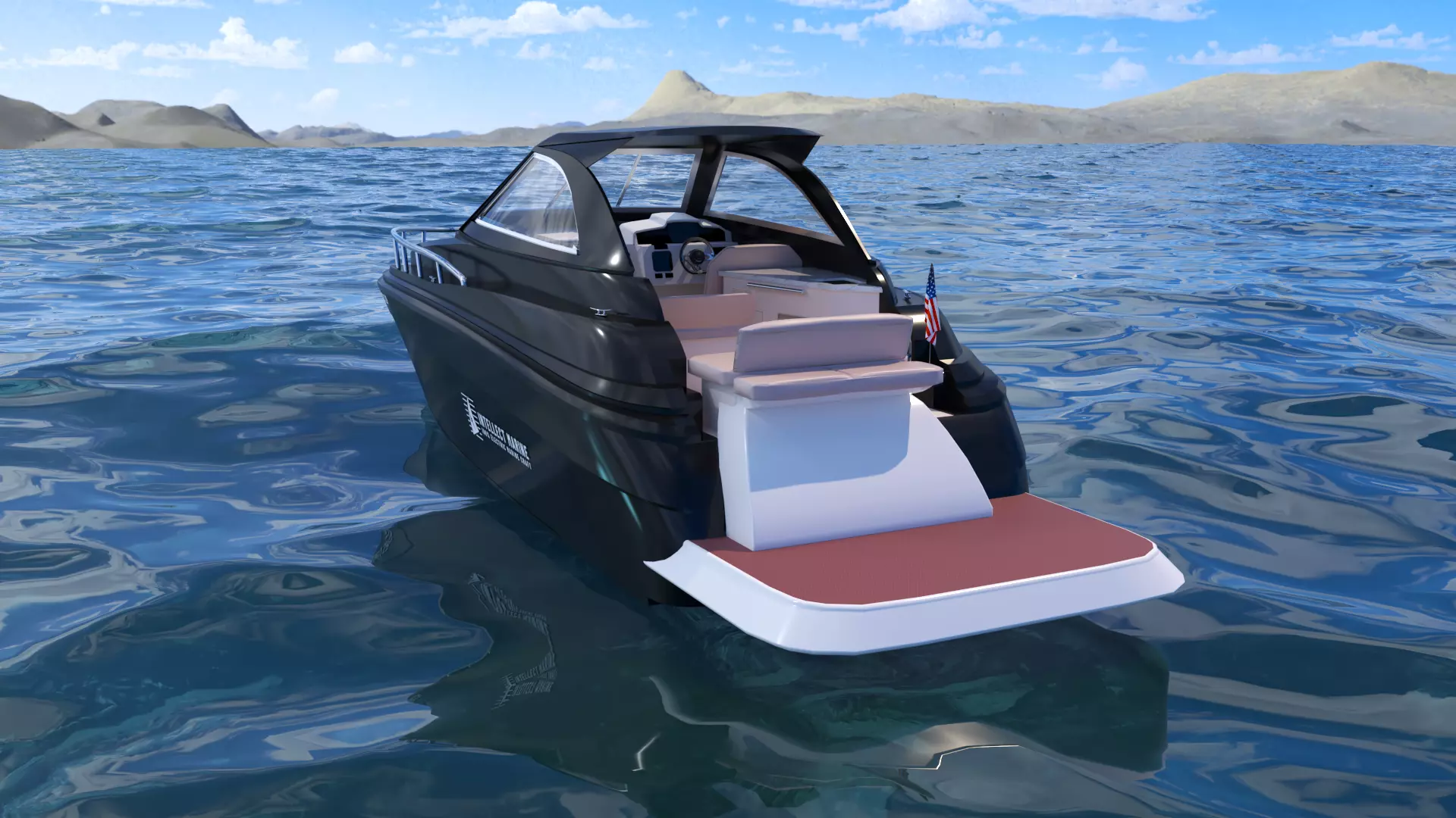 Regal 35 Sport Coupe Boat 3D model_0