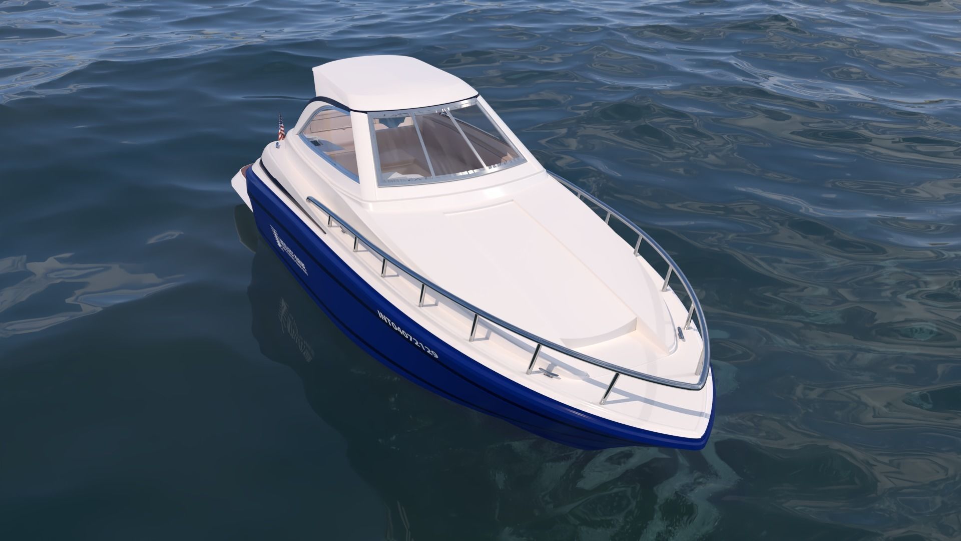 Regal 35 Sport Coupe Boat 3D model_11