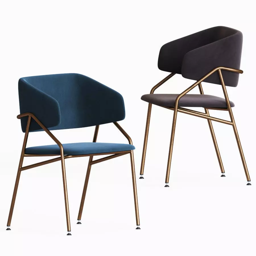 Ebony Royal Dining Armchairs Artemest 3D model