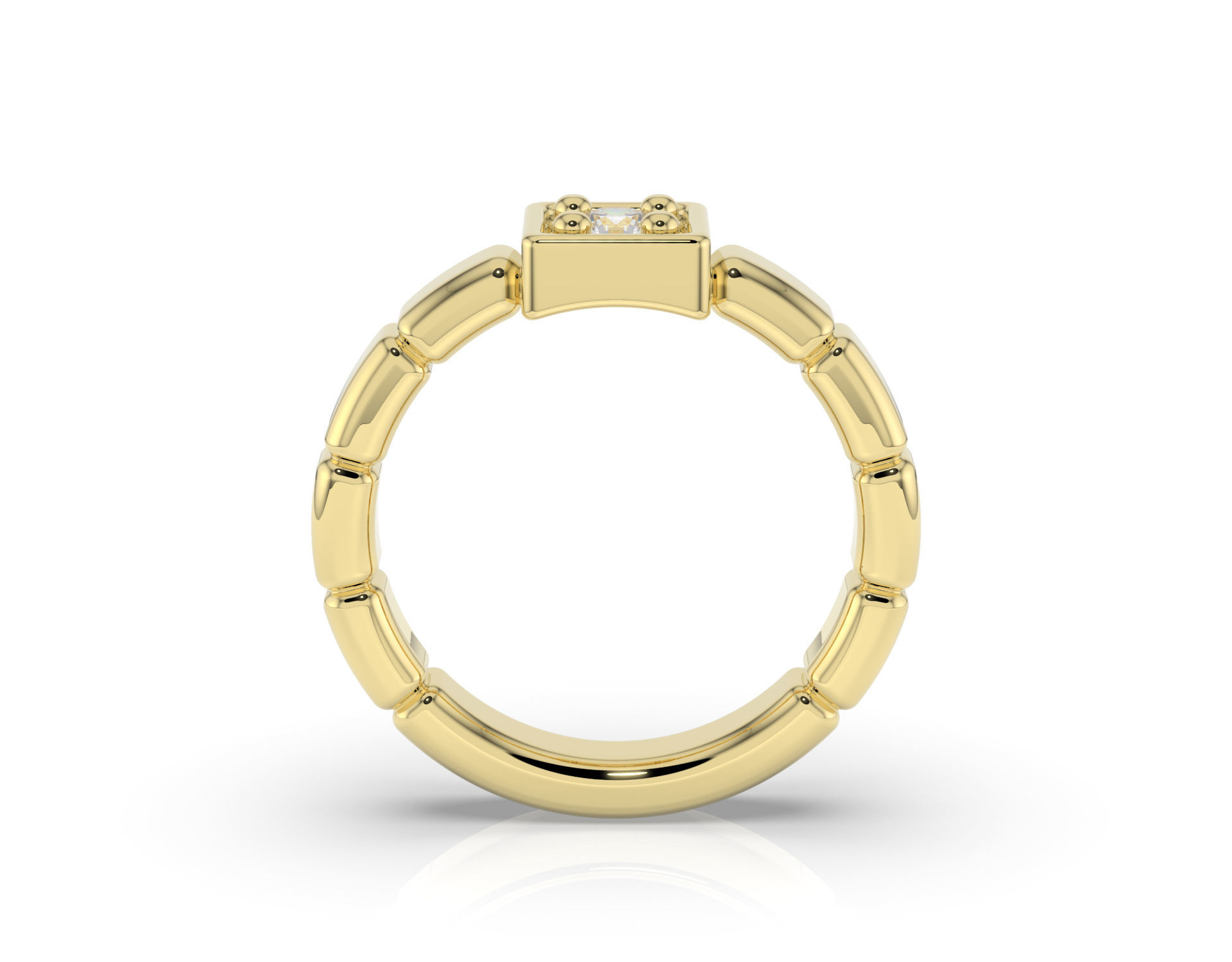 D-2067 gold ring with diamonds 3D print model_2