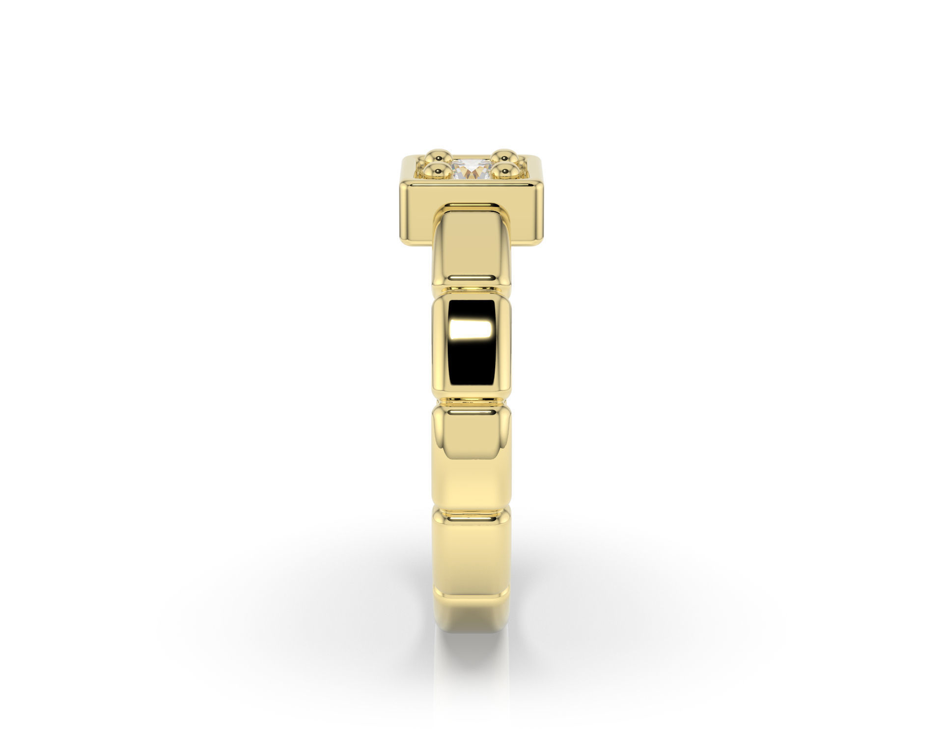 D-2067 gold ring with diamonds 3D print model_3