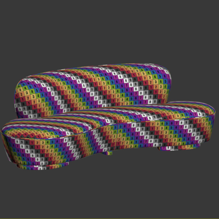 Mini Sofa Vladimir Kagan 3D model_3