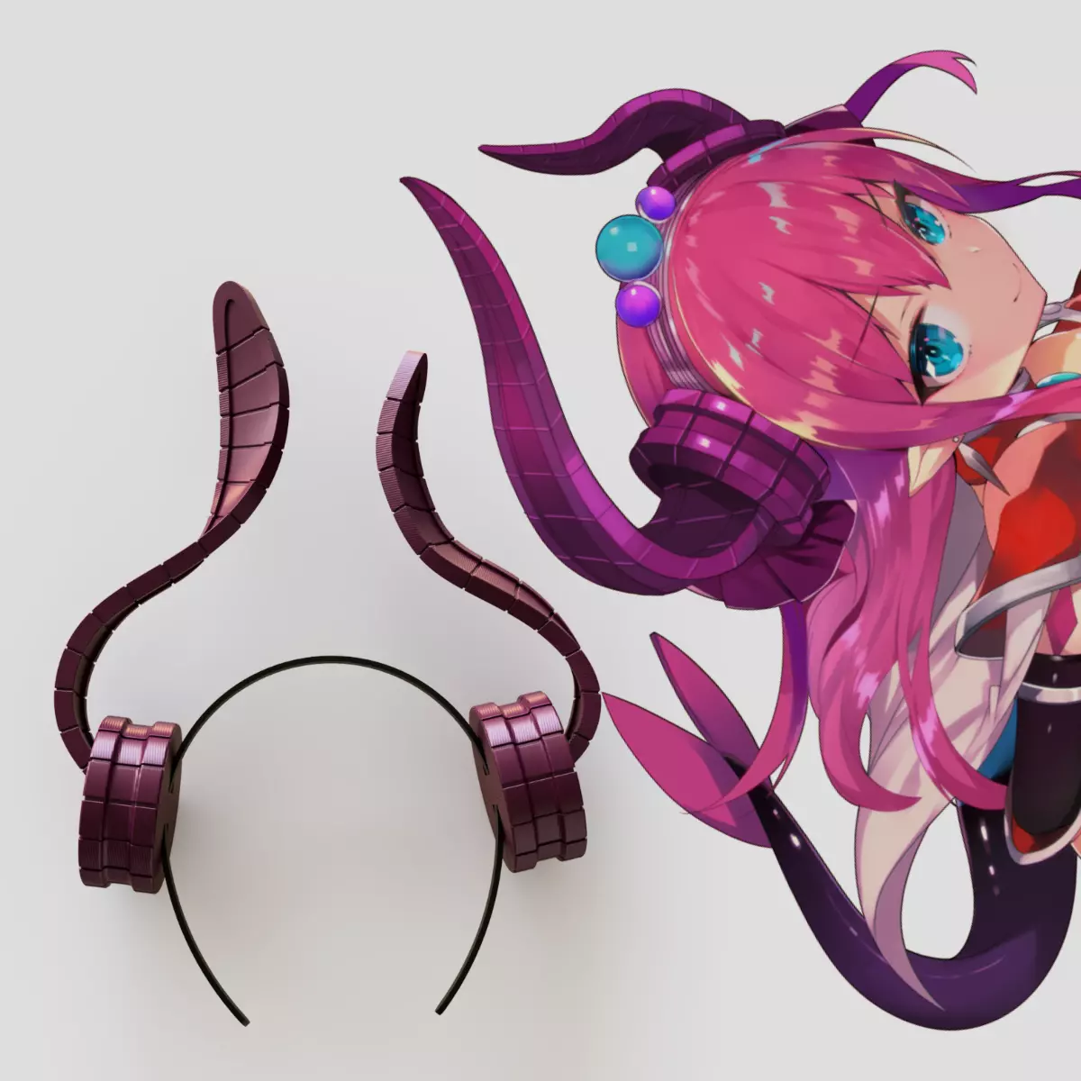 Elizabeth Bathory FGO Horns 3D print model_0