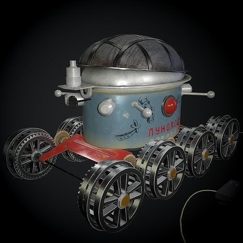 Moon rover Low-poly 3D model