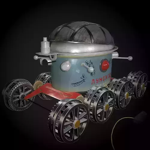 Moon rover Low-poly 3D model