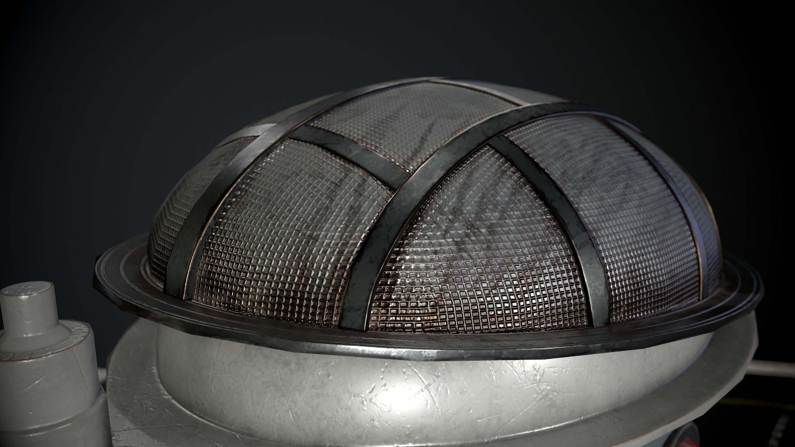 Moon rover Low-poly 3D model_7