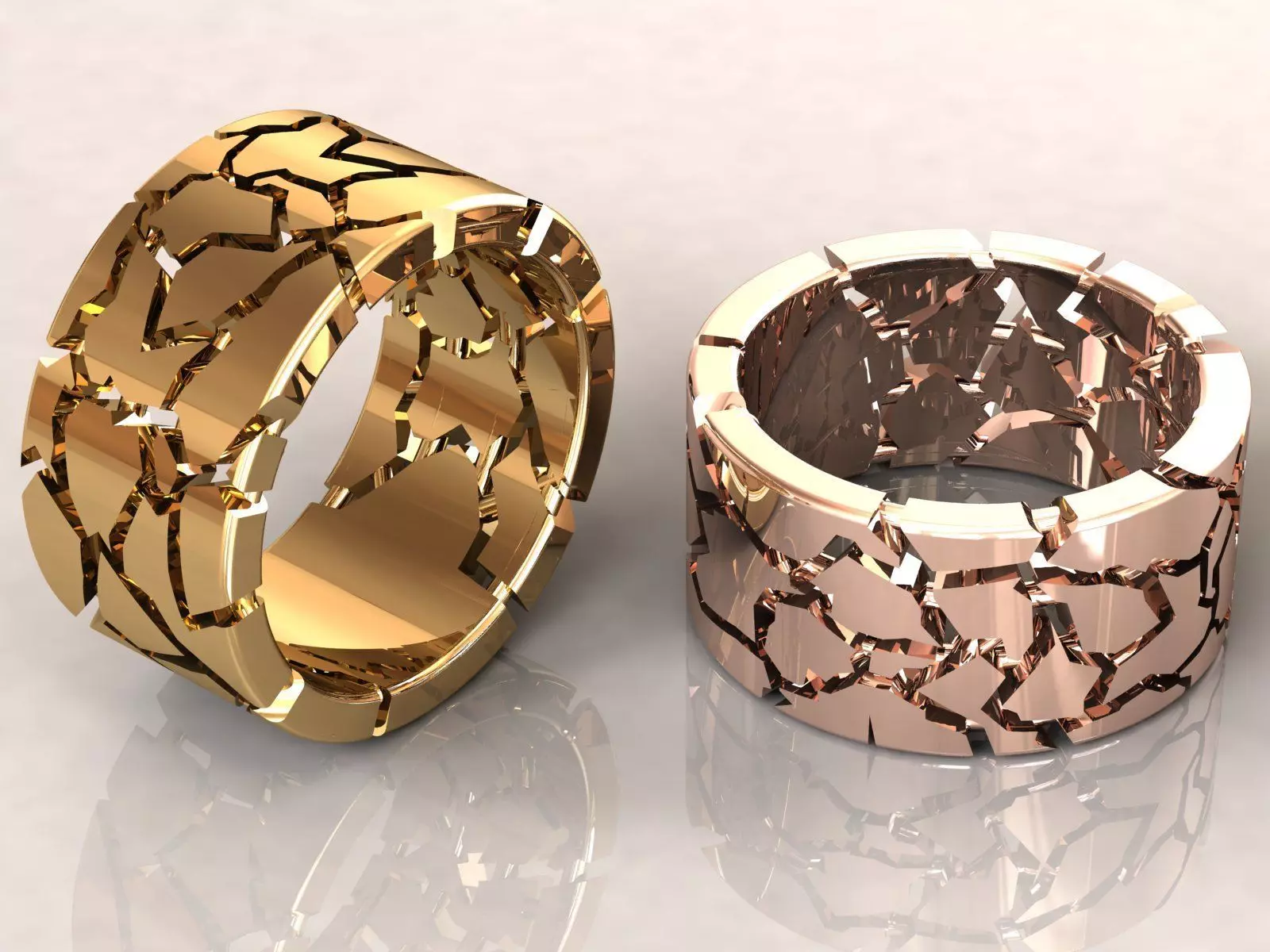 Crack Rock Ring 3D print model