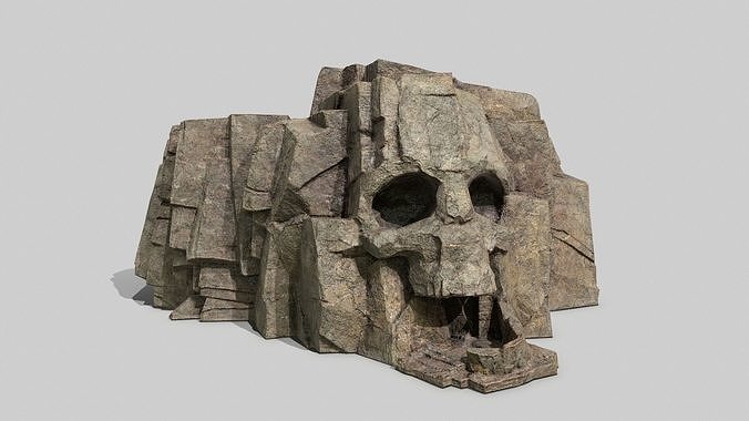 Skull Rock Low-poly 3D model