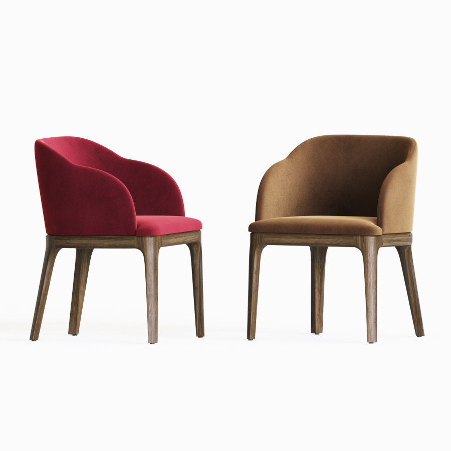 Aubrey Armchair Dining Chair 3D model_2