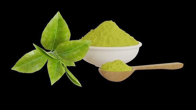 Green tea leaf and powder- read before you purchase 3D model 3