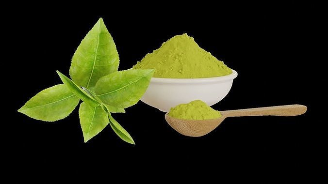 Green tea leaf and powder- read before you purchase 3D model 7