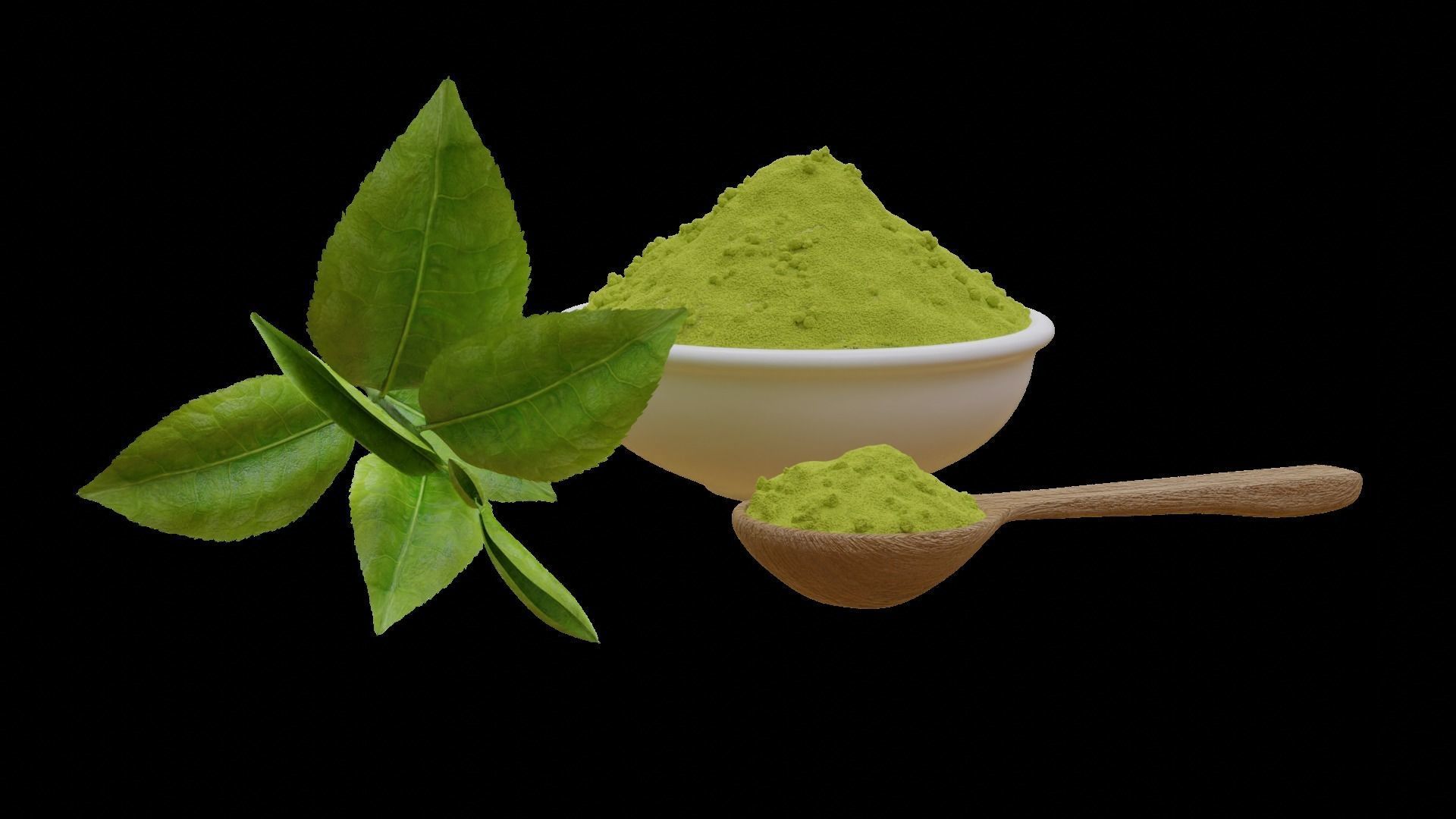 Green tea leaf and powder- read before you purchase 3D model_8