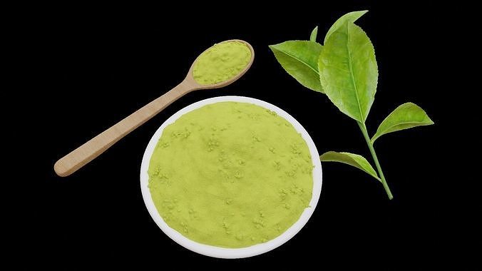 Green tea leaf and powder- read before you purchase 3D model 6