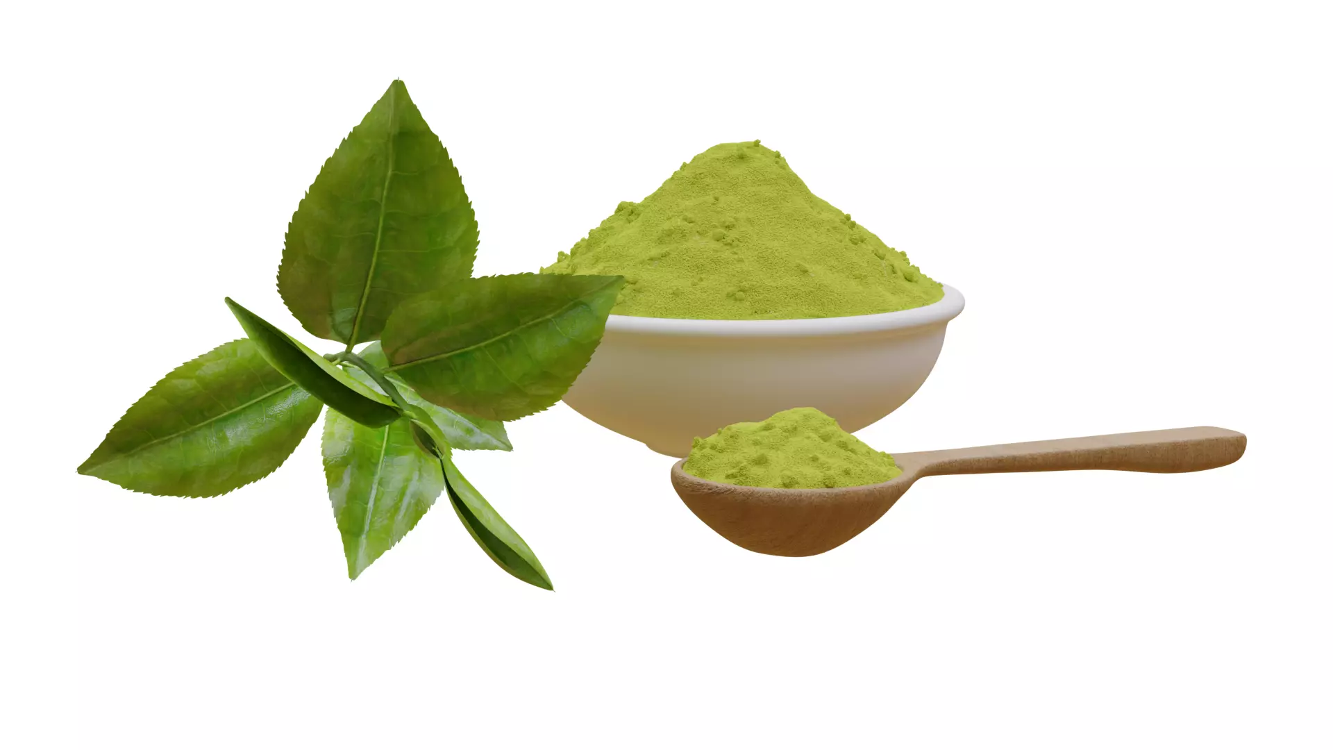 Green tea leaf and powder- read before you purchase 3D model_0