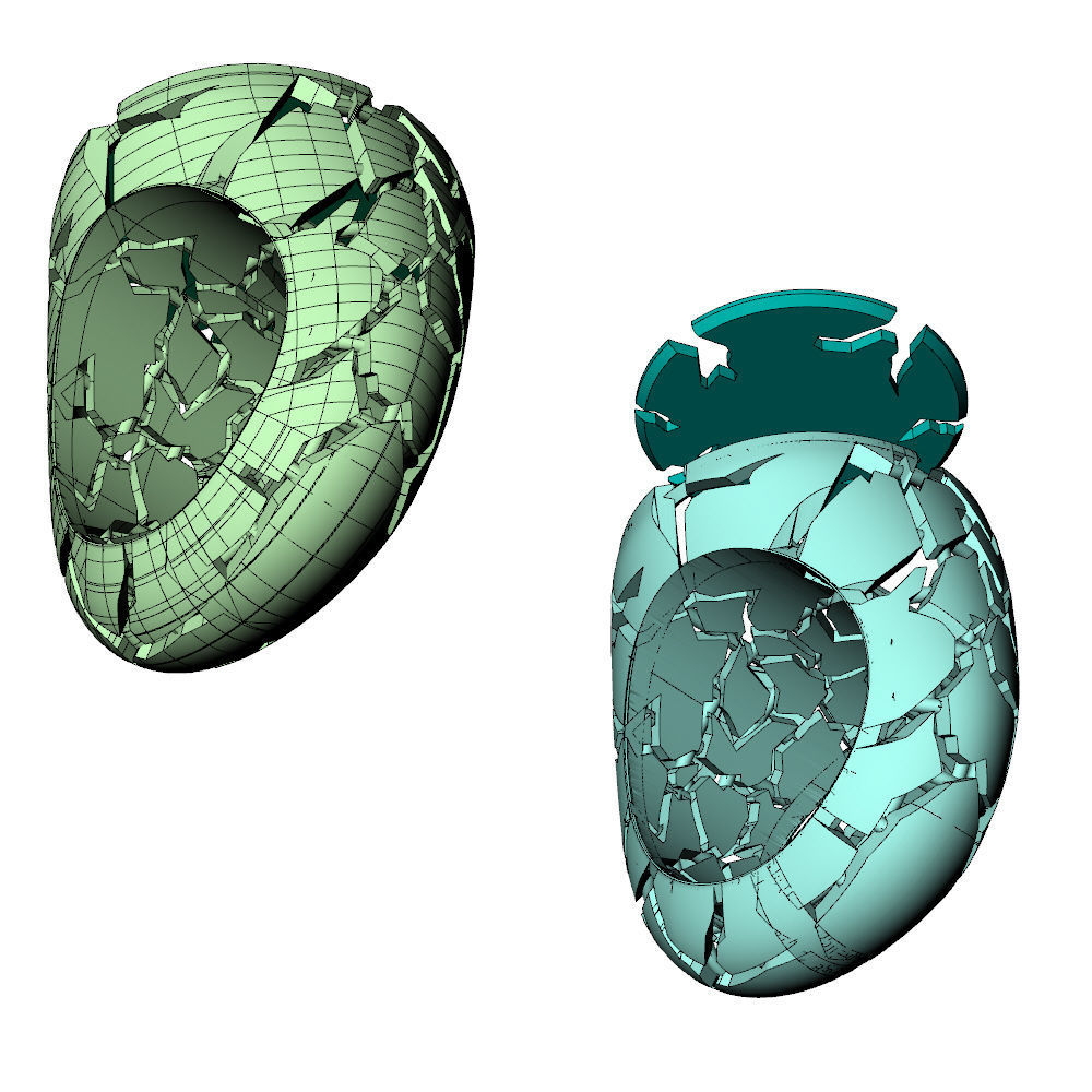 Crack Rock Rings 3D Model Collection_11