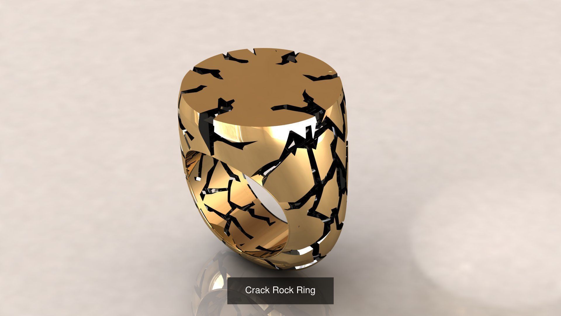 Crack Rock Rings 3D Model Collection_1