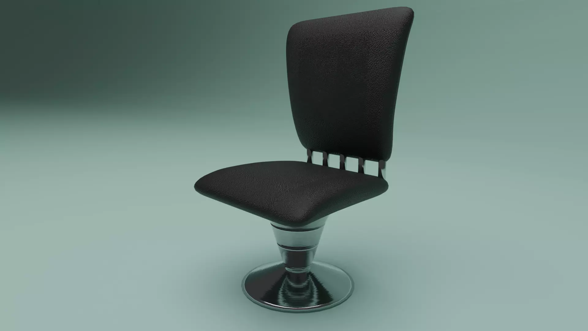 Leather Chair with Chrome base Low-poly 3D model