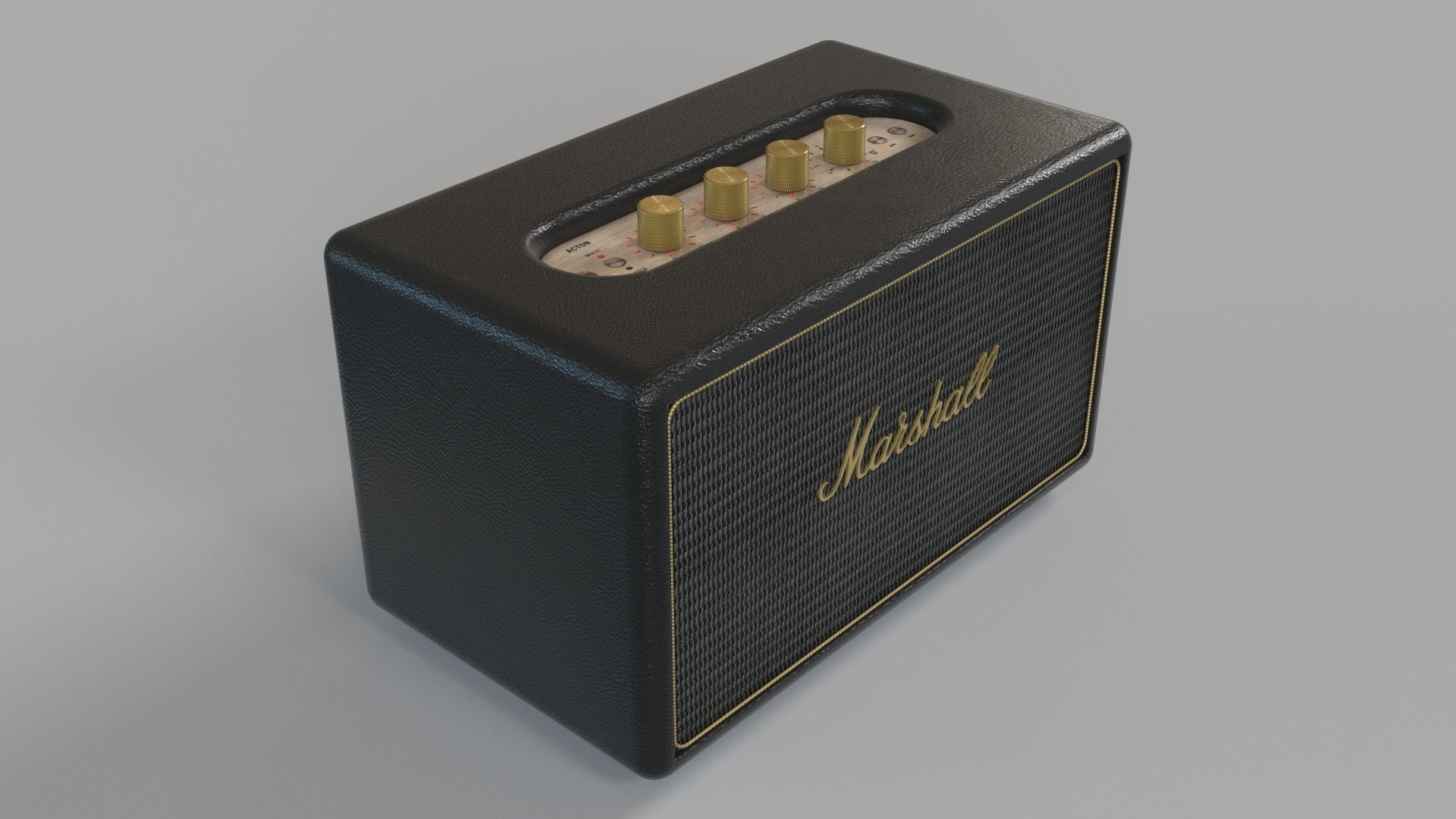 Marshall Stanmore Black Multi-Room Wifi Speaker 3D model_2
