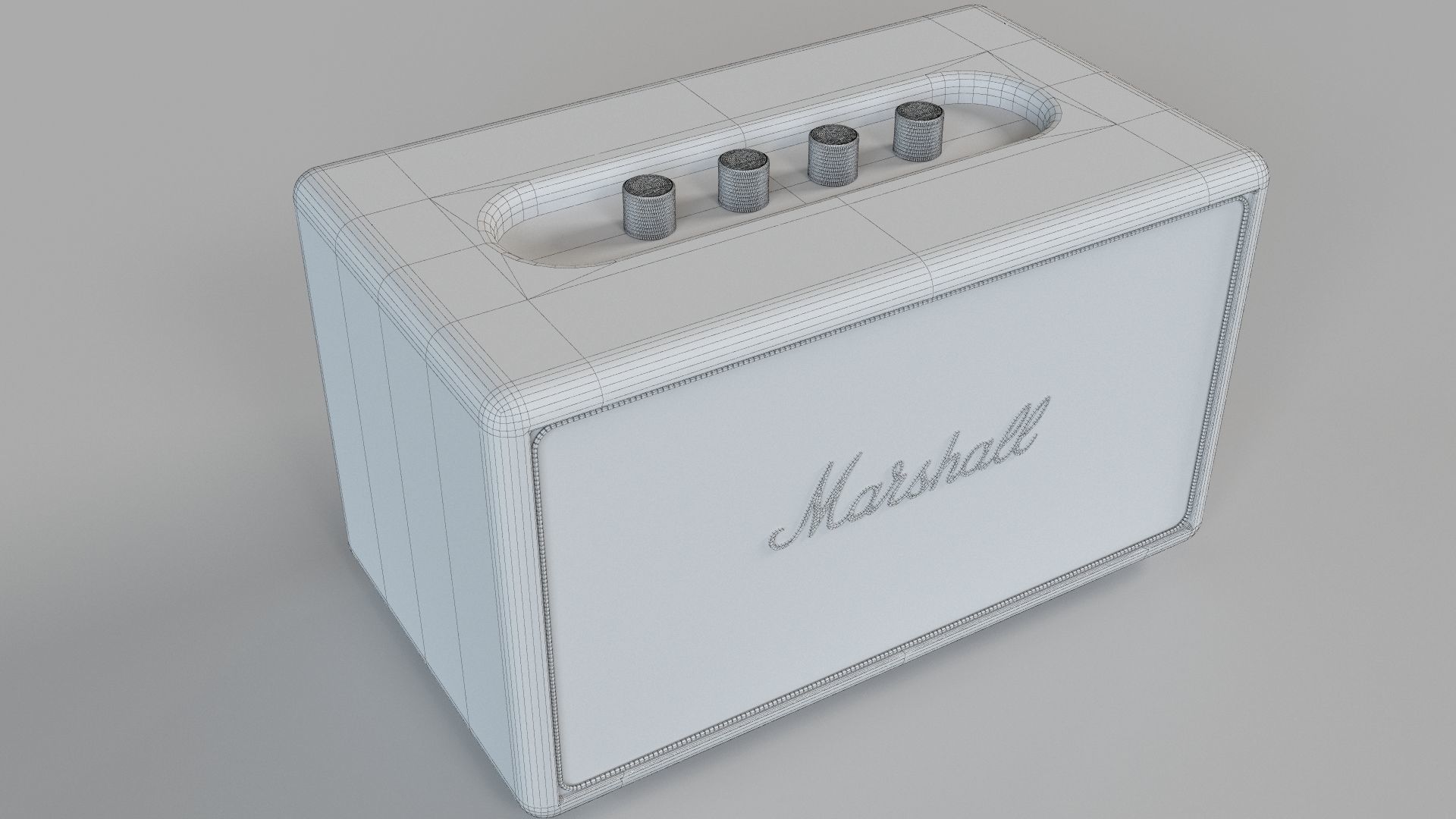 Marshall Stanmore Black Multi-Room Wifi Speaker 3D model_4