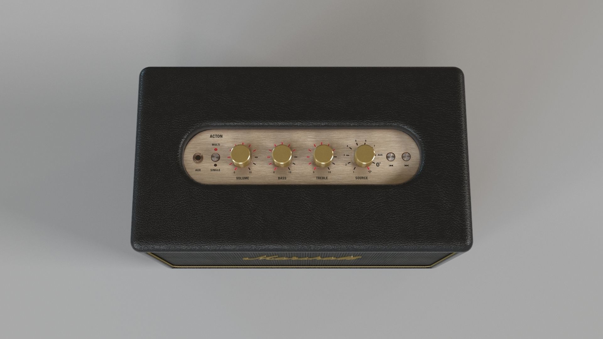 Marshall Stanmore Black Multi-Room Wifi Speaker 3D model_3