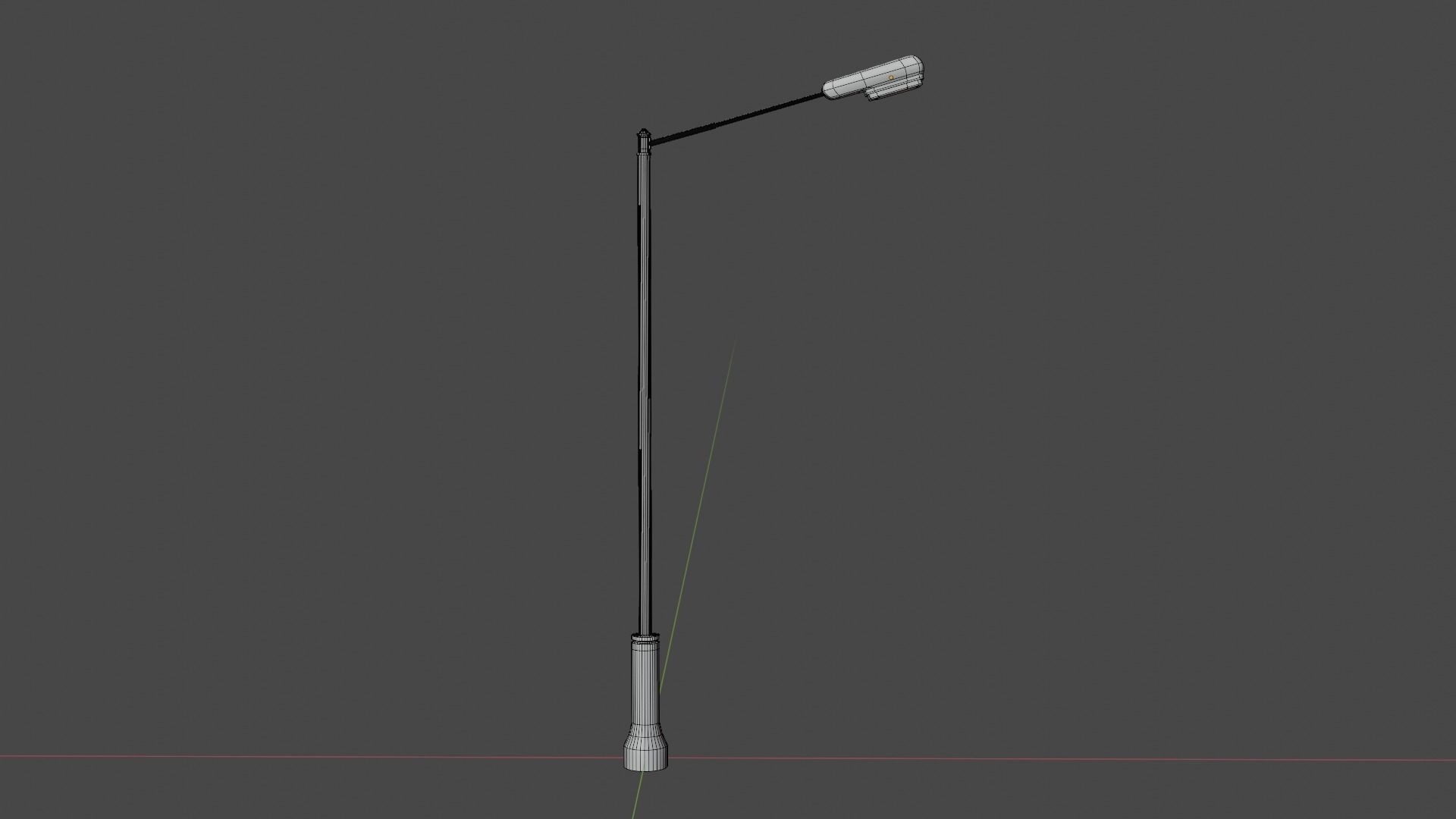 rusted street lamp Low-poly 3D model_4