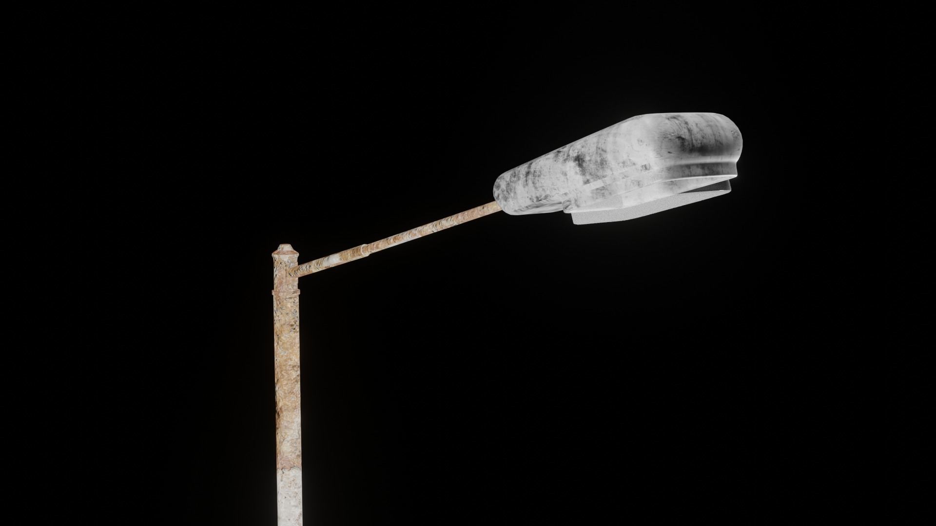 rusted street lamp Low-poly 3D model_2
