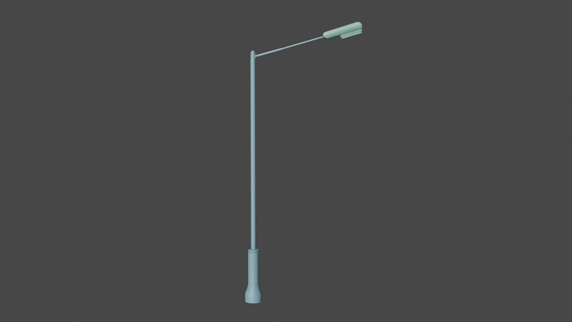 rusted street lamp Low-poly 3D model_10
