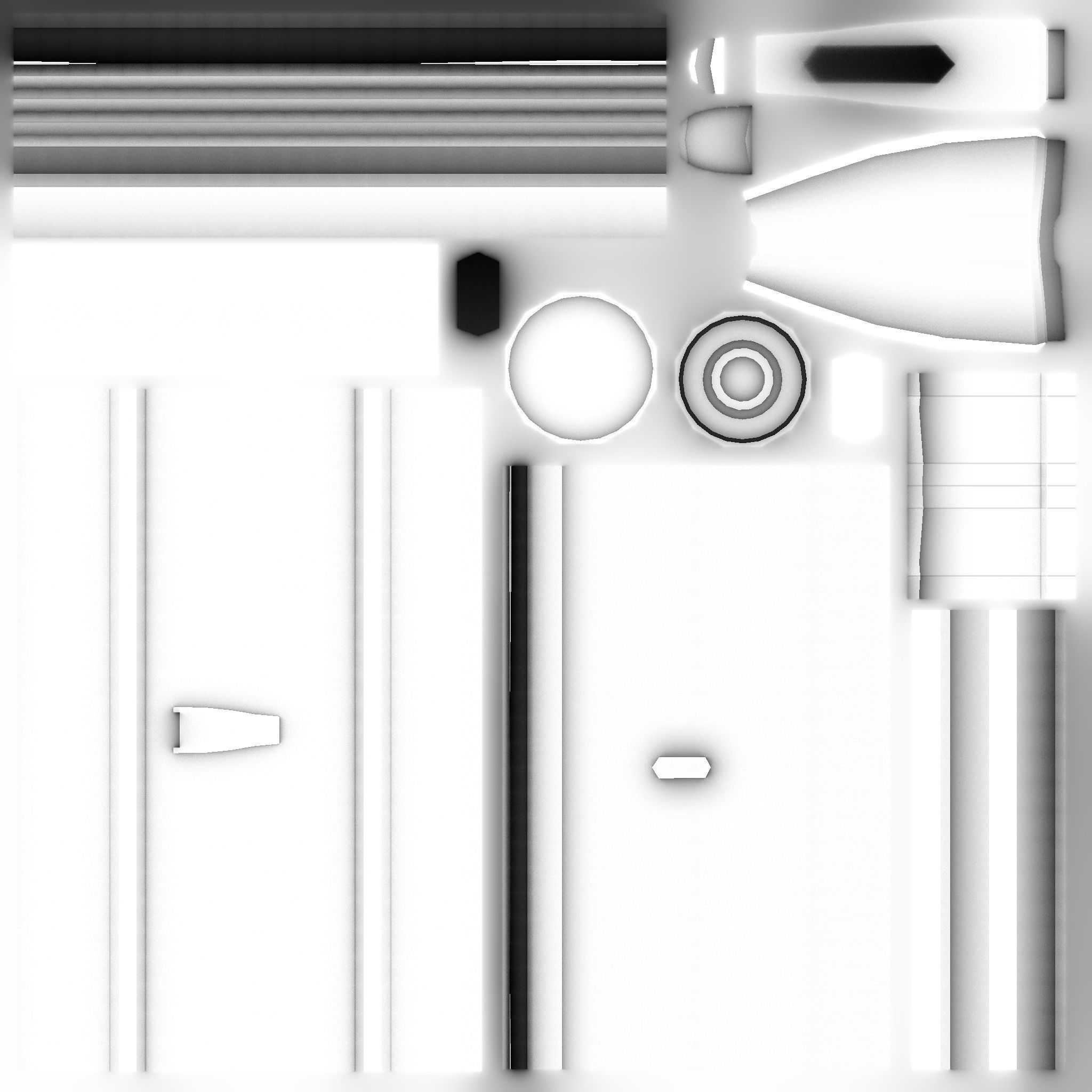 Mega Buster - Girl Hand Cannon - SciFi Weapon Low-poly 3D model_18