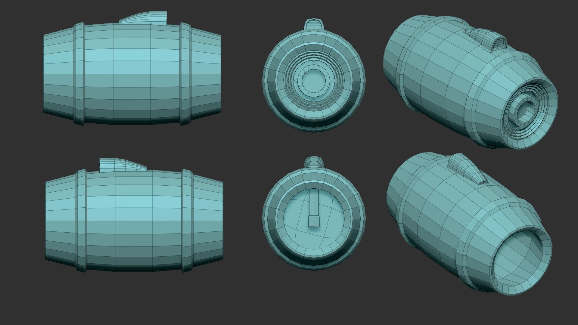 Mega Buster - Girl Hand Cannon - SciFi Weapon Low-poly 3D model_11