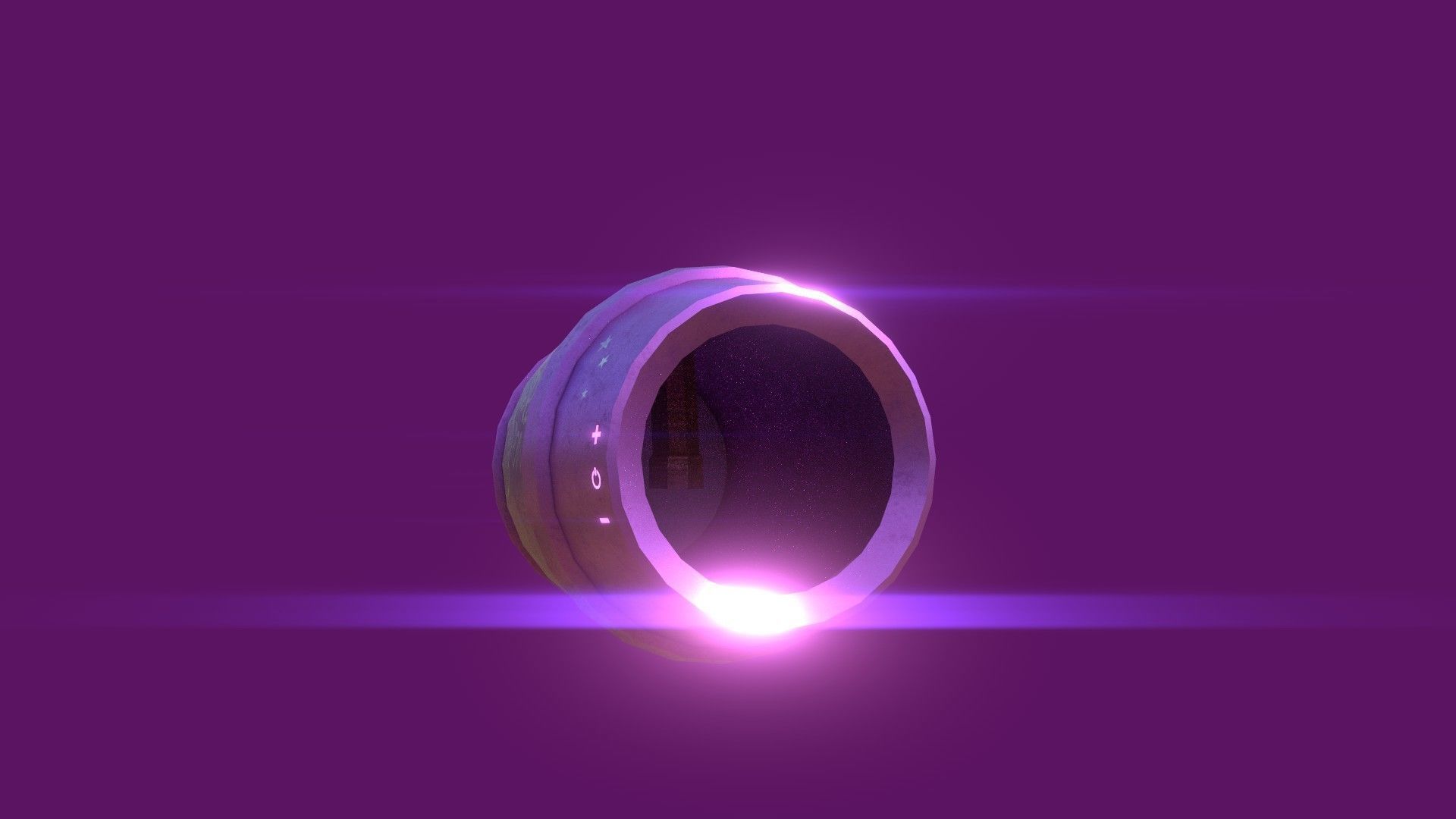 Mega Buster - Girl Hand Cannon - SciFi Weapon Low-poly 3D model_6