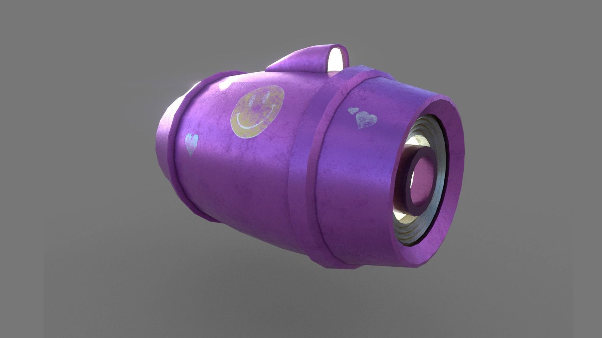 Mega Buster - Girl Hand Cannon - SciFi Weapon Low-poly 3D model_1