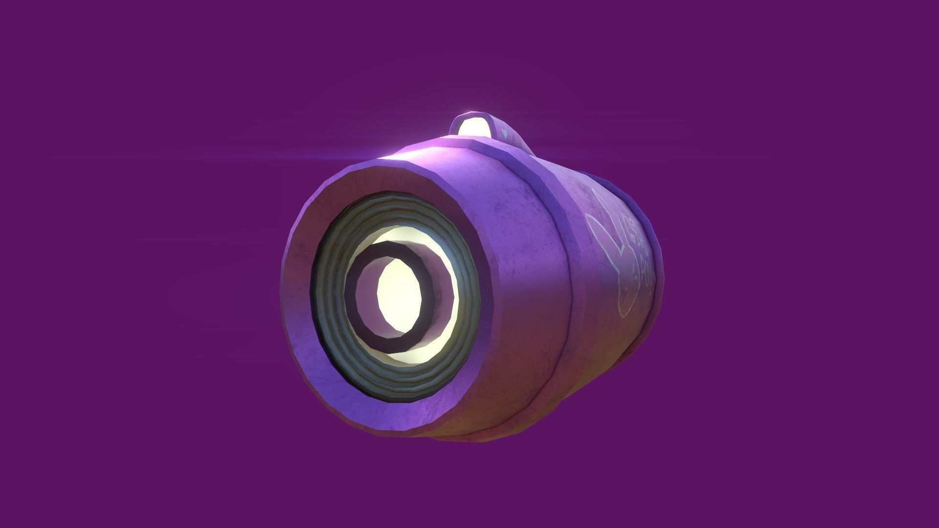 Mega Buster - Girl Hand Cannon - SciFi Weapon Low-poly 3D model_5