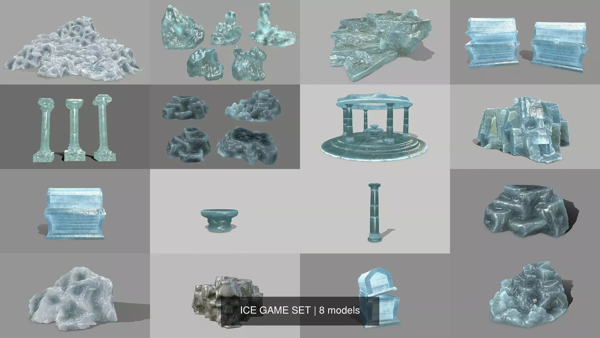 ICE GAME SET 3D Model Collection_0