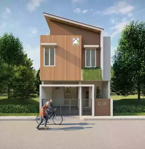 DESAIN RUMAH 6x10 SPLIT LEVEL