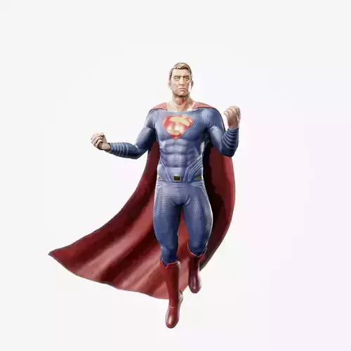 Superman Game Ready Low-poly 3D model