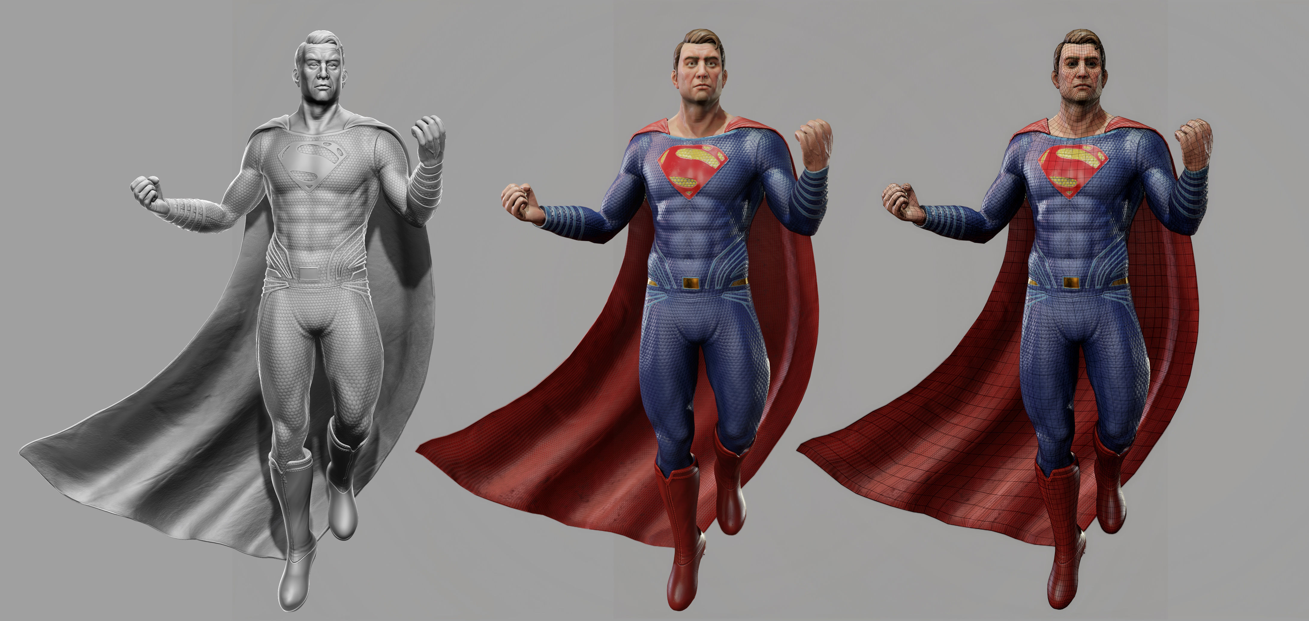 Superman Game Ready Low-poly 3D model_2