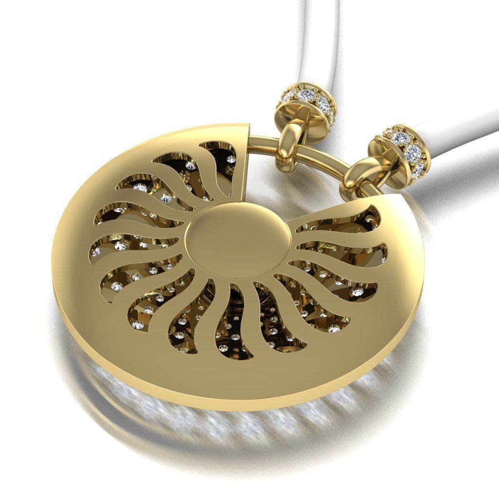 Large pendant Amulette 3D print model_3