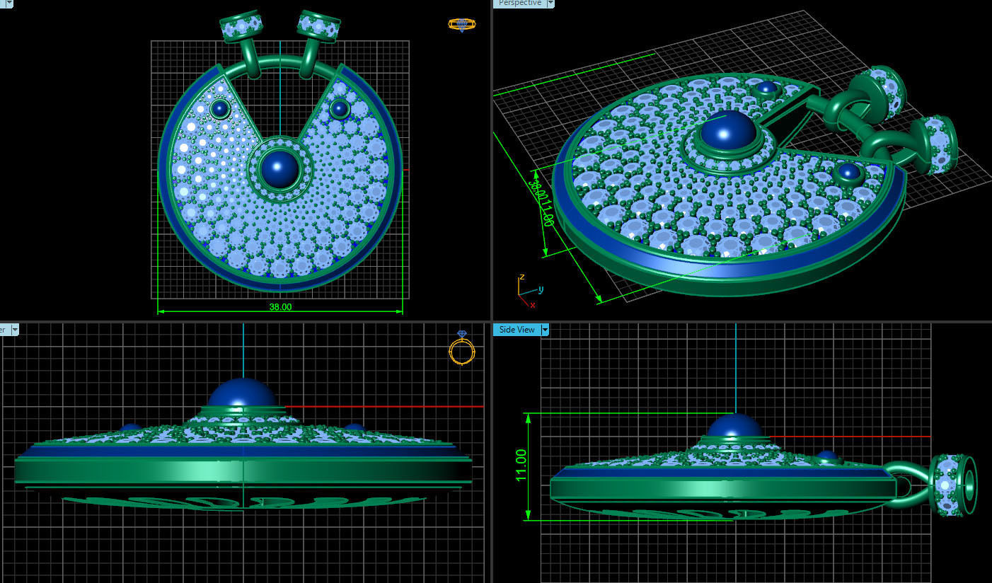 Large pendant Amulette 3D print model_6