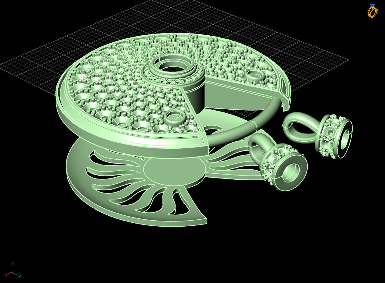 Large pendant Amulette 3D print model_4