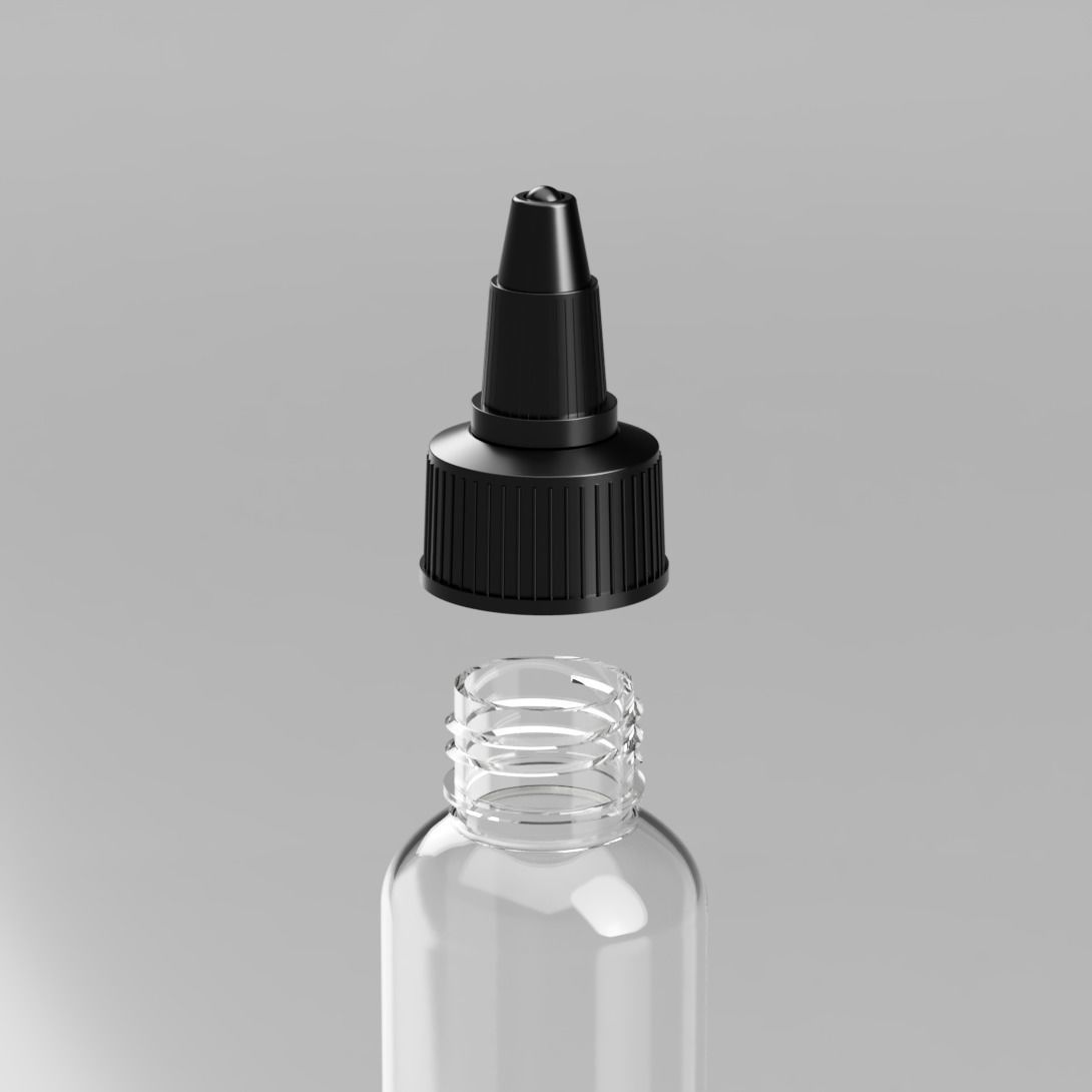 vape bottle easy open cap 3D model_2