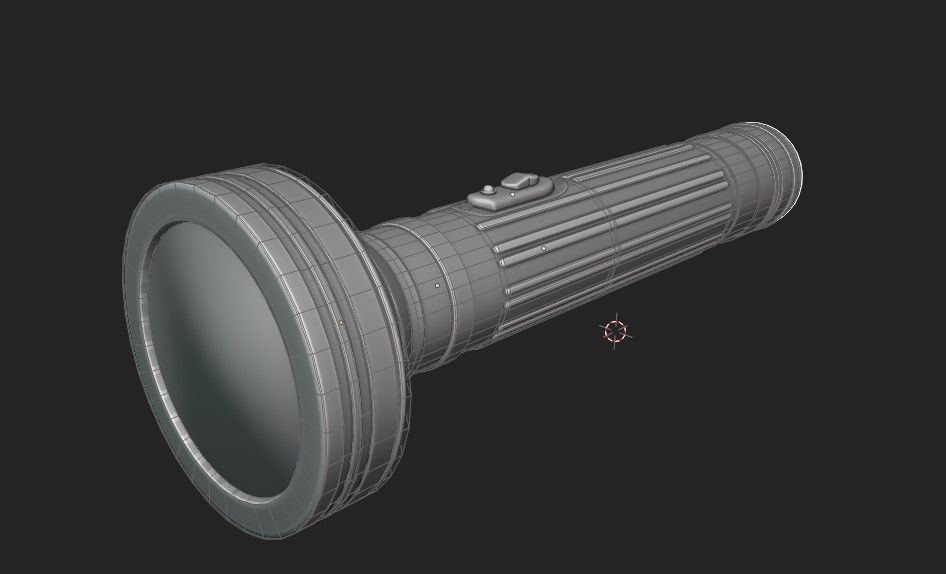 Classic Tiger Head Flashlight Low-poly 3D model_12