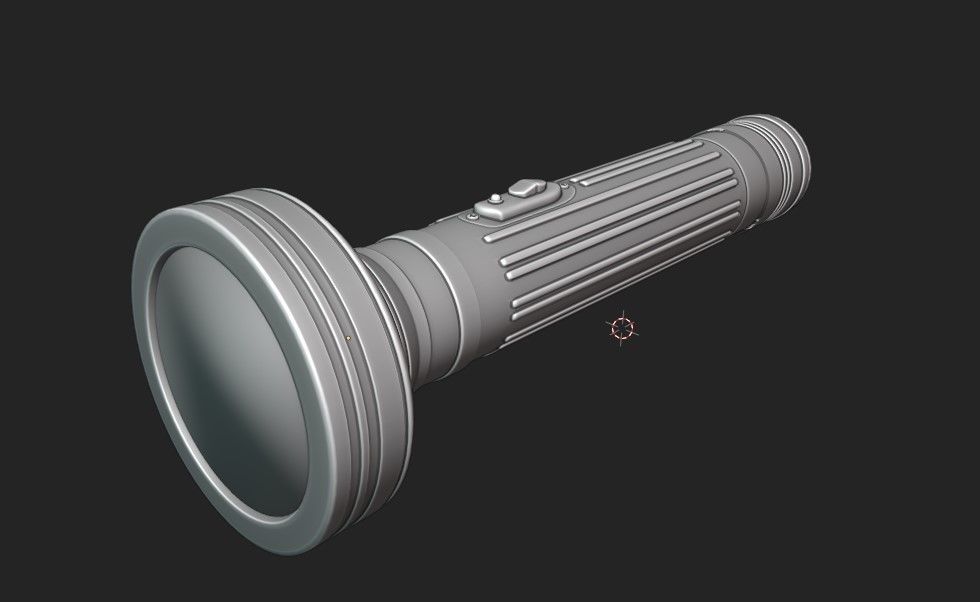 Classic Tiger Head Flashlight Low-poly 3D model_11