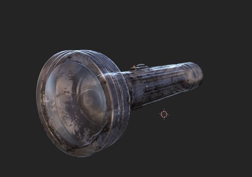 Classic Tiger Head Flashlight Low-poly 3D model_10