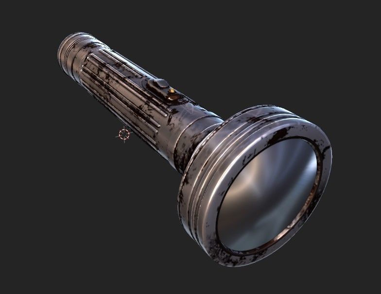 Classic Tiger Head Flashlight Low-poly 3D model_6